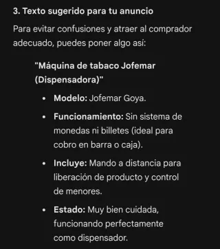 Máquina expendedora Jofemar Goya