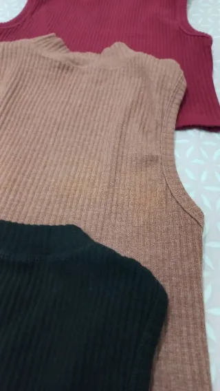 Lote 3 Tops Cuello Alto Talla S/M