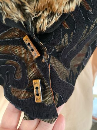 Chaleco Boho XL Pelo Vintage