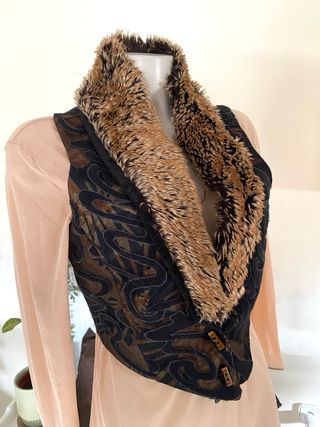 Chaleco Boho XL Pelo Vintage