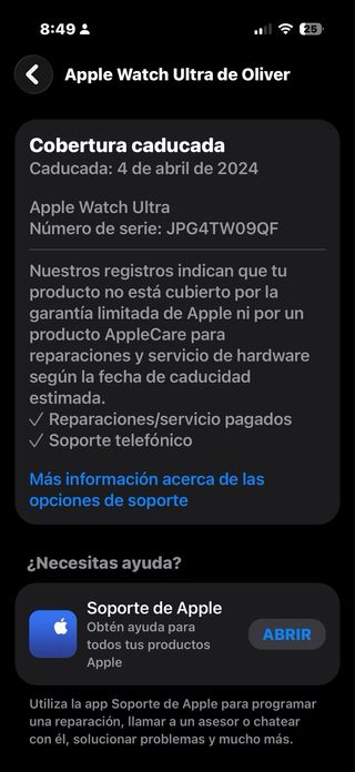 Apple Watch Ultra 94% batteria Titanio