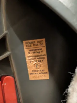 Silla Coche Romer Duo Isofix