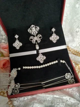 Aderezo de fallera niña plata a estrenar