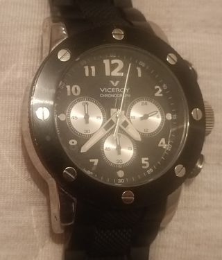 Reloj Viceroy Cronógrafo Negro y Plateado