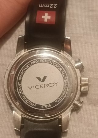 Reloj Viceroy Cronógrafo Negro y Plateado