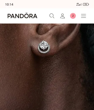 Pendientes Pandora Aro Circonitas Plata