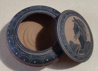 Portagioie terracotta stile greco