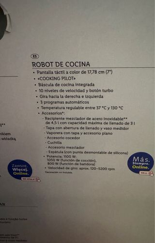 Robot Cocina Monsieur Cuisine Connect