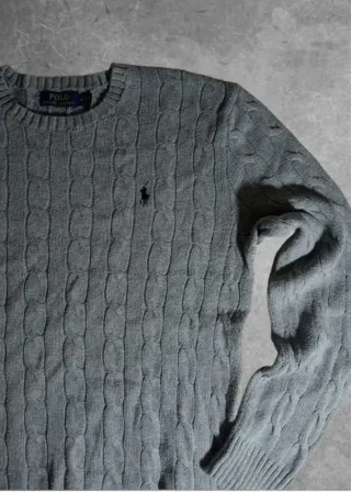 Jersey Polo Ralph Lauren Gris Cable Knit
