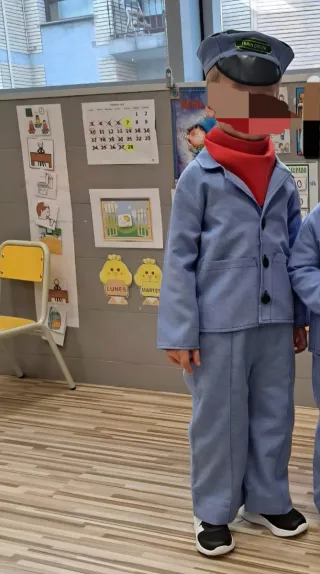 Disfraz Maquinista Tren Azul 3-6 años