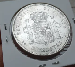 5 Pesetas 1891 *18 *91 Alfonso XIII.
