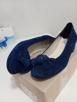 Zapatos Kroc ante azul marino talla 38