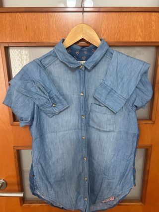 Camisa Hollister Azul Talla M