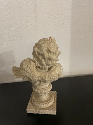 Figura Ángel Decorativo Piedra Beige