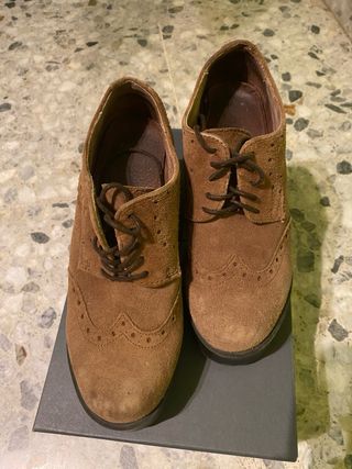 Zapatos de tacón con cordones y plataforma