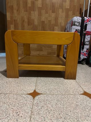 Mesita de centro madera y cristal