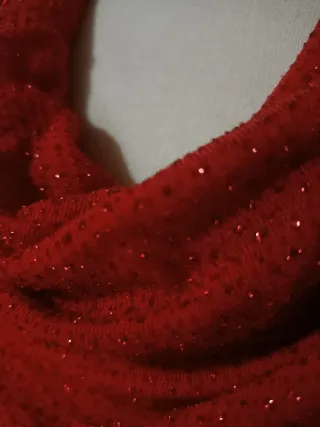 Blusa roja con brillantes