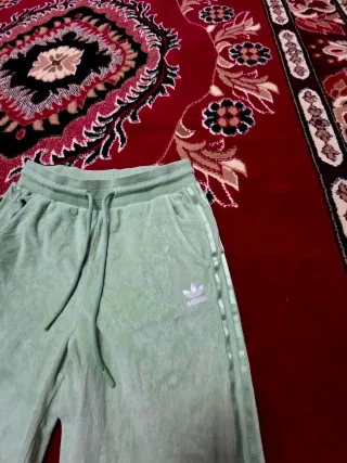 Pantaloni Adidas donna velluto verde