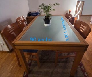 Mesa Comedor y 4 Sillas Madera URGE VENDER