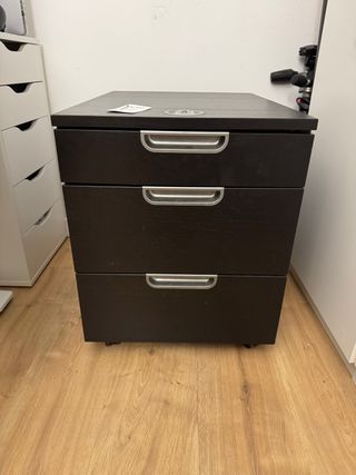 Cajonera IKEA GALANT con ruedas - Negra