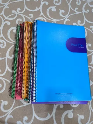 Lote 11 libretas folio espiral colores