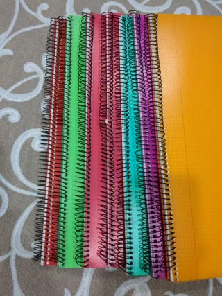 Lote 11 libretas folio espiral colores