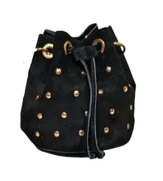 Bolso bombonera de piel auténtica de ante "Alexa"