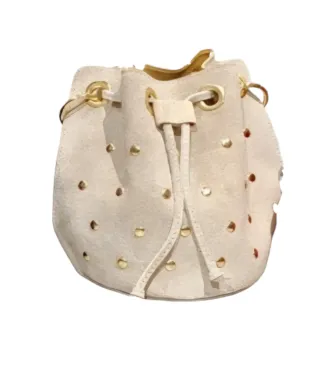 Bolso bombonera de piel auténtica de ante "Alexa"