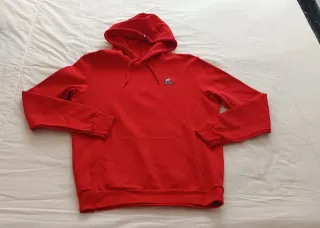 Sudadera Le Coq Sportif con capucha roja , talla M