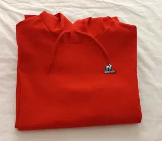 Sudadera Le Coq Sportif con capucha roja , talla M