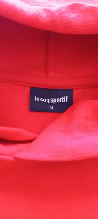 Sudadera Le Coq Sportif con capucha roja , talla M