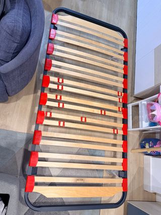 Somier 90x190cm patas madera blancas Gama Alta