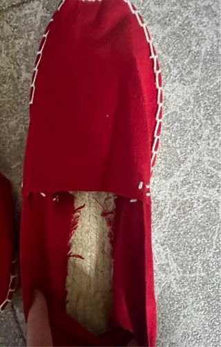 Alpargatas COSIDOAMANO Talla 40 Rojas