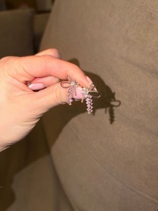 Pendientes Swarovski Plata Ley Rosa