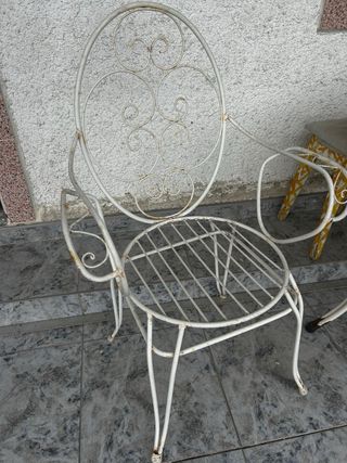 Mesa redonda forja exterior