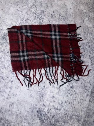 Bufanda Burberry Lana Vintage Burdeos