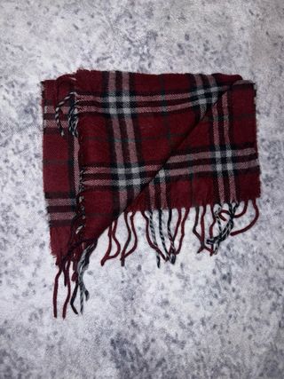 Bufanda Burberry Lana Vintage Burdeos