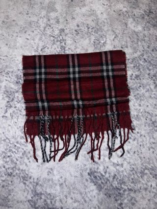 Bufanda Burberry Lana Vintage Burdeos