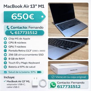 MacBook Air de 13 pulgadas con el chip M1 de Apple