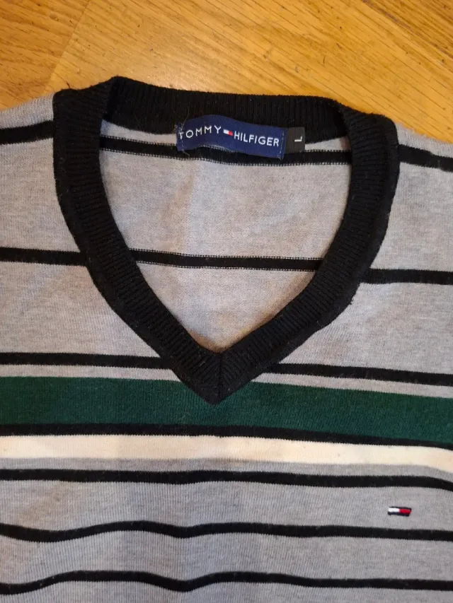 Suéter Tommy Hilfiger Rayas Talla L