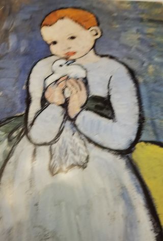 Cartel Picasso La Niña y la Paloma
