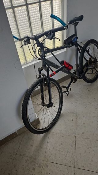 Bicicleta de montaña gris