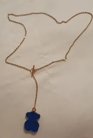 Colgante Oso Tous Azul y Dorado
