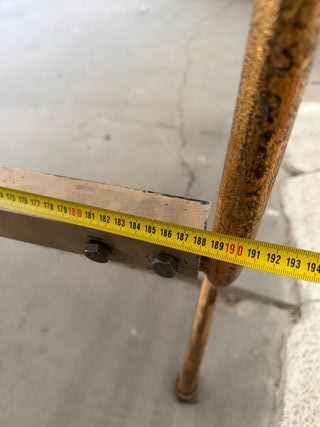 Estructura Cama Metal Dorada forja