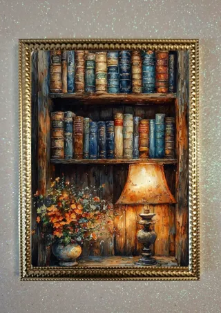 Set 4 Quadri Cornice Oro