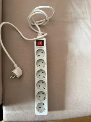 Regleta 6 enchufes con interruptor