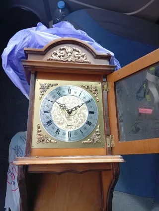 Reloj de Pared Antiguo Madera y Metal
