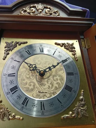 Reloj de Pared Antiguo Madera y Metal