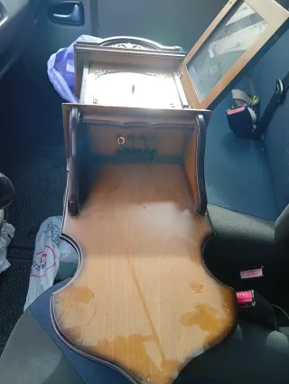 Reloj de Pared Antiguo Madera y Metal