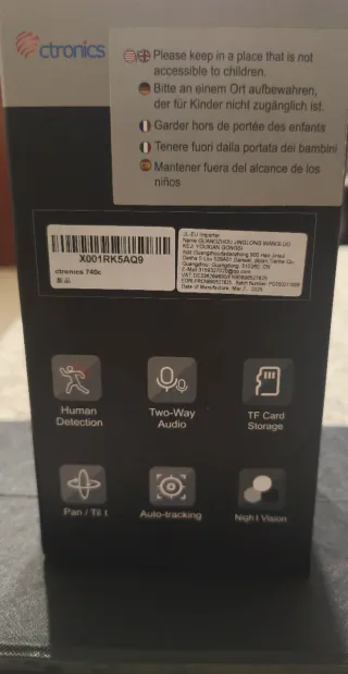 Cámara Vigilancia Ctronics Blanca de interior